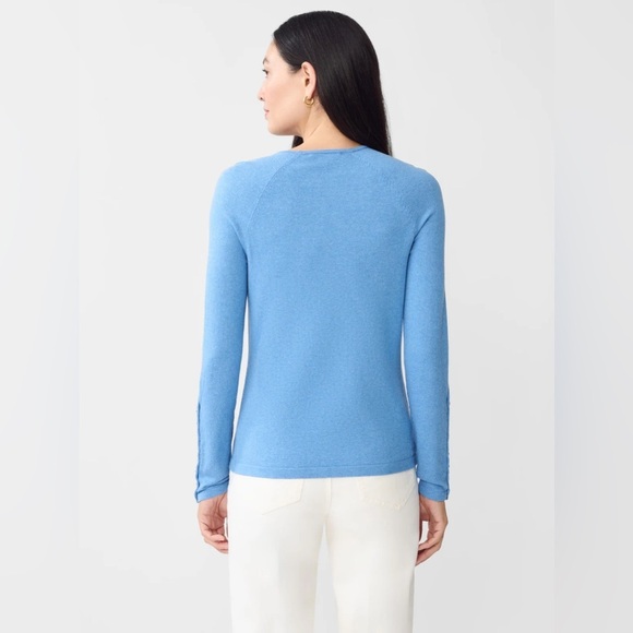 Mc.Laughlin Jamey Sweater Crew Neck in JMC Blue with button details size L - Picture 3 of 13